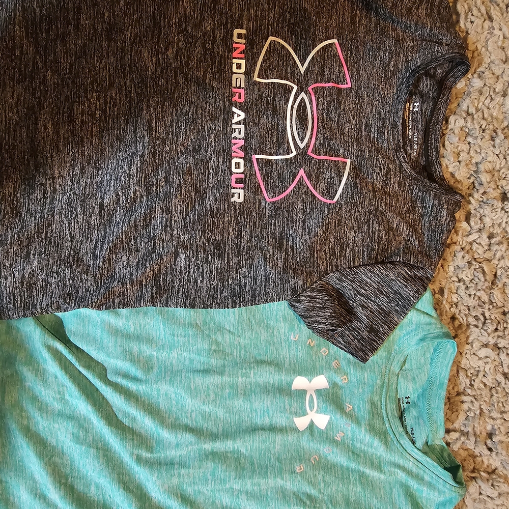 Under Armour Kids' Gray and Teal T-Shirts